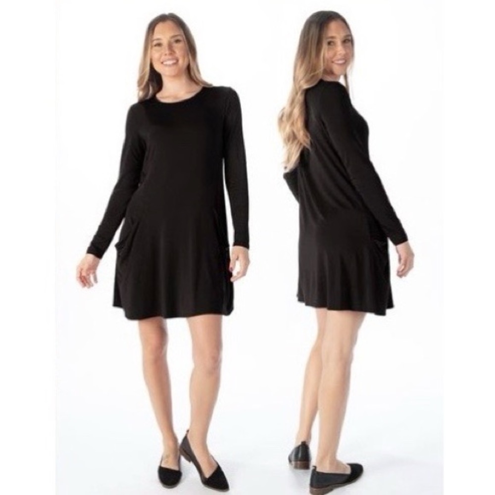 NWT BETABRAND TRAVEL DRESS IN BLACK